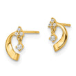 14K CZ Post Earrings - Birthstone Company