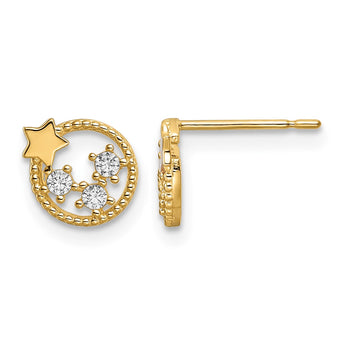 14k CZ Stars Post Earrings - Birthstone Company