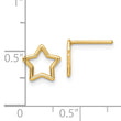 14k Polished Star Stud Post Earrings