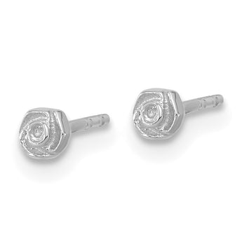 14KW Polished Rose Post Earrings - Birthstone Company