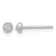 14KW Polished Rose Post Earrings - Birthstone Company