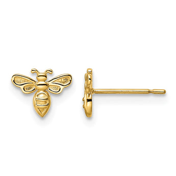 14k Bumble Bee Post Earrings - Birthstone Company