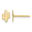 14K Polished Cactus Post Earrings - Birthstone Company