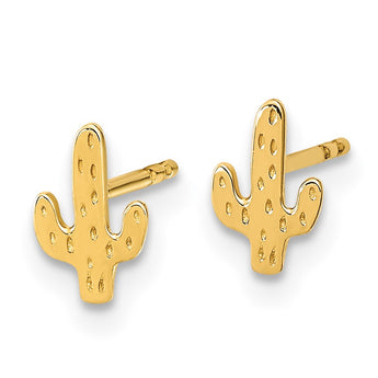 14K Polished Cactus Post Earrings - Birthstone Company