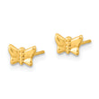 14K Butterfly FW Cultured Pearl and Hoop 3 Pair Earrings Set