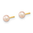 14K Butterfly FW Cultured Pearl and Hoop 3 Pair Earrings Set