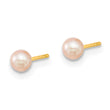 14K Butterfly FW Cultured Pearl and Hoop 3 Pair Earrings Set - Birthstone Company