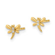 14K Polished Dragonfly with CZ Post Earrings - Birthstone Company