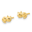 14K Polished Cat Post Earrings - Birthstone Company