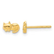 14K Polished Cat Post Earrings - Birthstone Company