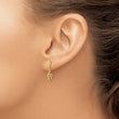 14K Polished Treble Clef Dangle Earrings - Birthstone Company
