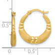 14K Polished and Satin Hoop Earrings