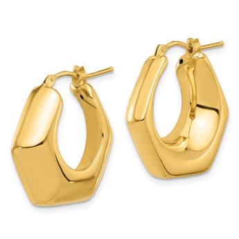 14K Polished Hoop Earrings
