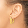 14K Polished Square Hoop Earrings