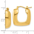 14K Polished Square Hoop Earrings