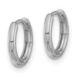 14K White Gold Hinged Hoop Earrings