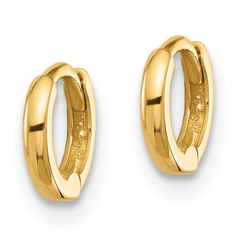 14k Polished 1.45x7.5mm Hinged Huggie Hoop Earrings