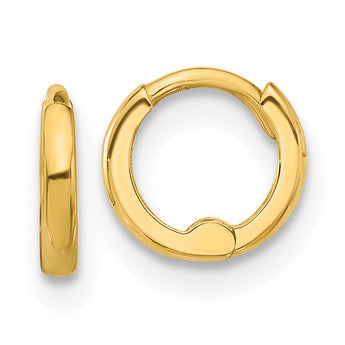 14k Polished 1.45x7.5mm Hinged Huggie Hoop Earrings