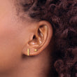 14K Polished 3mm Ball and Bar Earring Set - Birthstone Company
