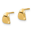14K Polished Wavy Post Earrings - Birthstone Company