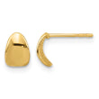 14K Polished Wavy Post Earrings - Birthstone Company
