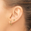 14K Polished 4mm Ball and Twisted Hoop Earring Set - Birthstone Company