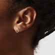 14K Polished CZ Oval Post Earrings - Birthstone Company