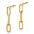 14K Polished Open Link Post Dangle Earrings - Birthstone Company