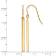 14K Bar Dangle Earrings - Birthstone Company