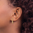 14K Polished Teardrop CZ Post Dangle Earrings - Birthstone Company