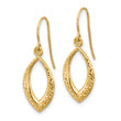 14K Diamond Cut Dangle Earrings - Birthstone Company
