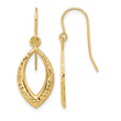14K Diamond Cut Dangle Earrings - Birthstone Company