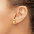 Elegant 14K Gold Diamond-Cut Square Post Earrings - Birthstone Company