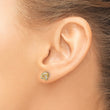 14K Polished CZ Love Knot Post Earrings - Birthstone Company