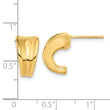 14K Polished J-Hoop Post Earrings