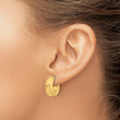 14K Polished J-Hoop Post Earrings - Birthstone Company