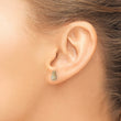 14K Polished CZ Infinity Post Earrings - Birthstone Company