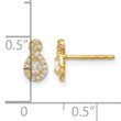 14K Polished CZ Infinity Post Earrings - Birthstone Company