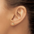 14K CZ and Freshwater Cultured Pearl Post Earrings - Birthstone Company