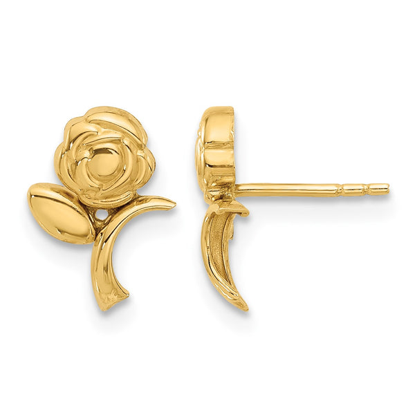 14K Polished Rose Post Earrings - Birthstone Company