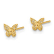 14K Polished Butterfly Post Earrings - Birthstone Company