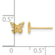 14K Polished Butterfly Post Earrings - Birthstone Company
