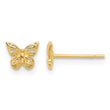 14K Polished Butterfly Post Earrings - Birthstone Company