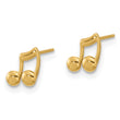 14K Polished Music Notes Post Earrings - Birthstone Company