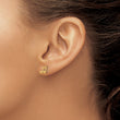 14K Polished Music Notes Post Earrings - Birthstone Company