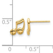 14K Polished Music Notes Post Earrings - Birthstone Company
