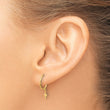 14K Polished Hoop with Cross Post Earrings