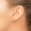 14K Created Opal Cross Post Earrings - Birthstone Company