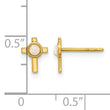 14K Created Opal Cross Post Earrings - Birthstone Company