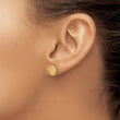 14K Diamond Cut Miraculous Medal Post Earrings - Birthstone Company